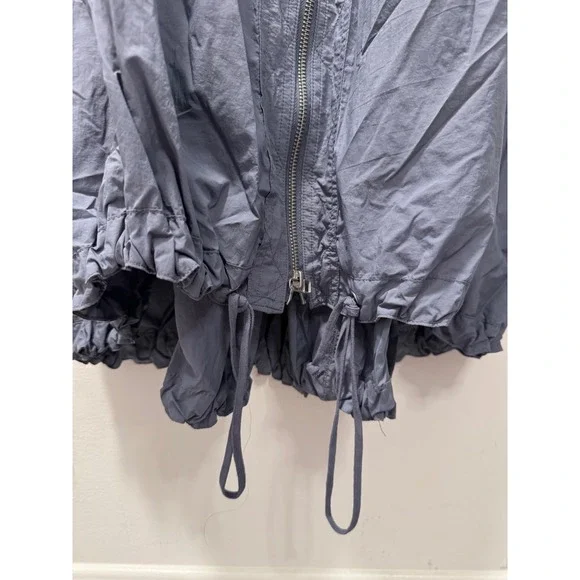 Daily Practice by Anthropologie Blue Free Fall Zip Front Bungee Hem Dress Large - Picture 5 of 7